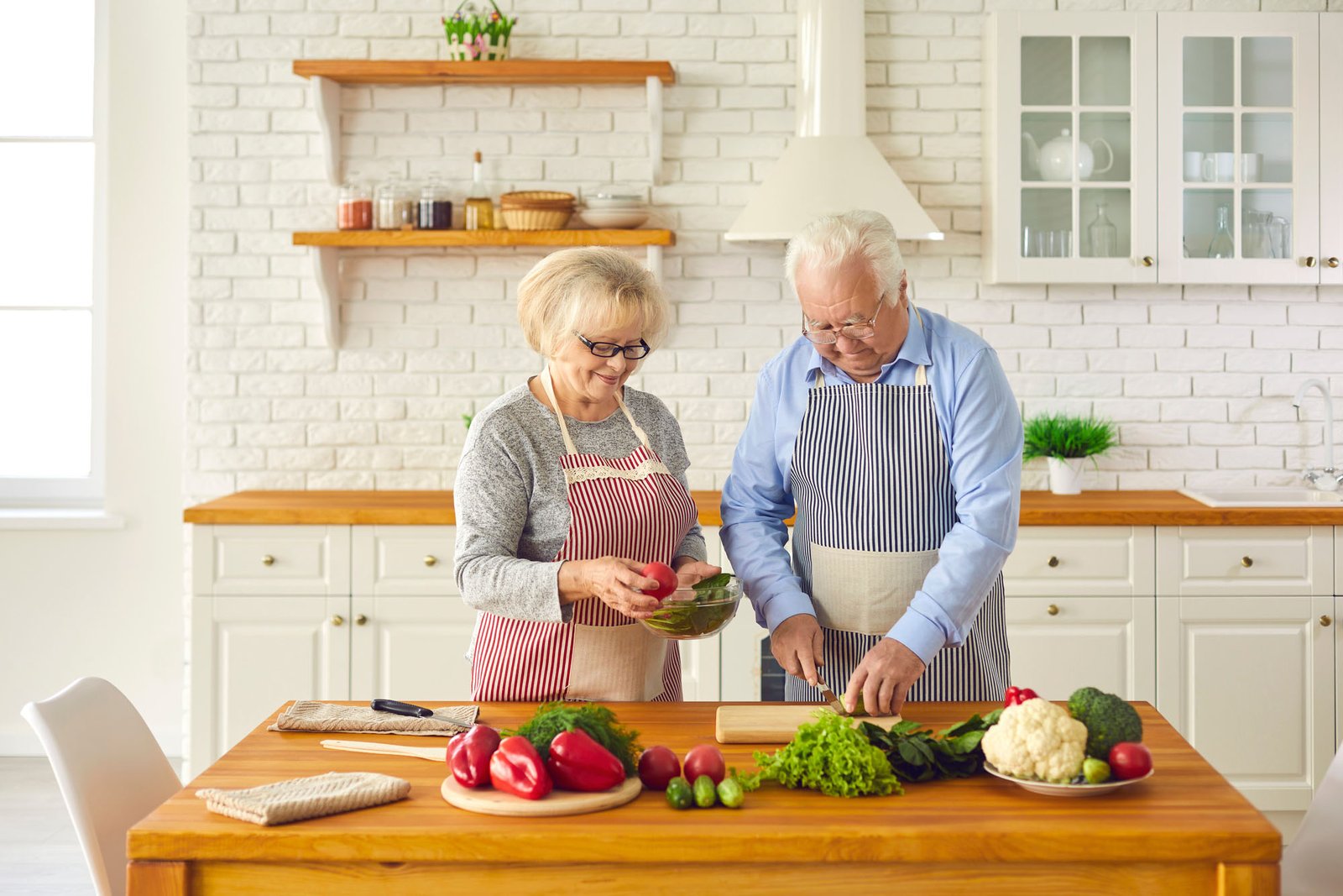 Seniors in a kitchen